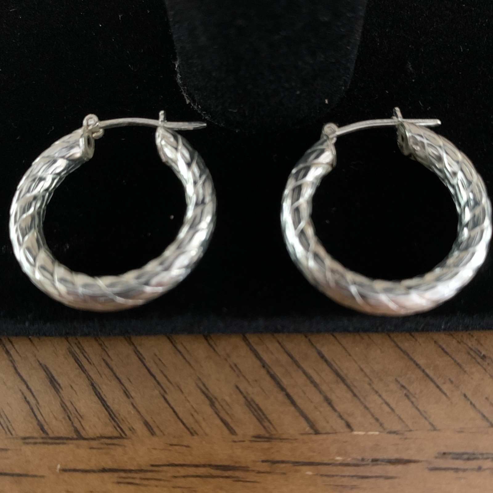 Silver Hoop Earrings stamped 925