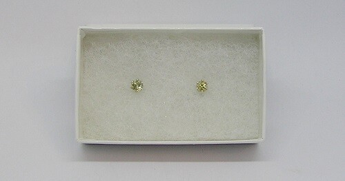 Color Change Diaspore Earrings Set in S/S Titanium Earring Backs 4 mm Turkey
