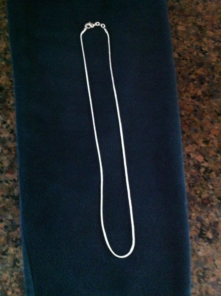 20” STERLING SILVER SNAKE CHAIN WITH LOBSTER CLAW CLASP! WILL SHIP OUT QUICKLY!