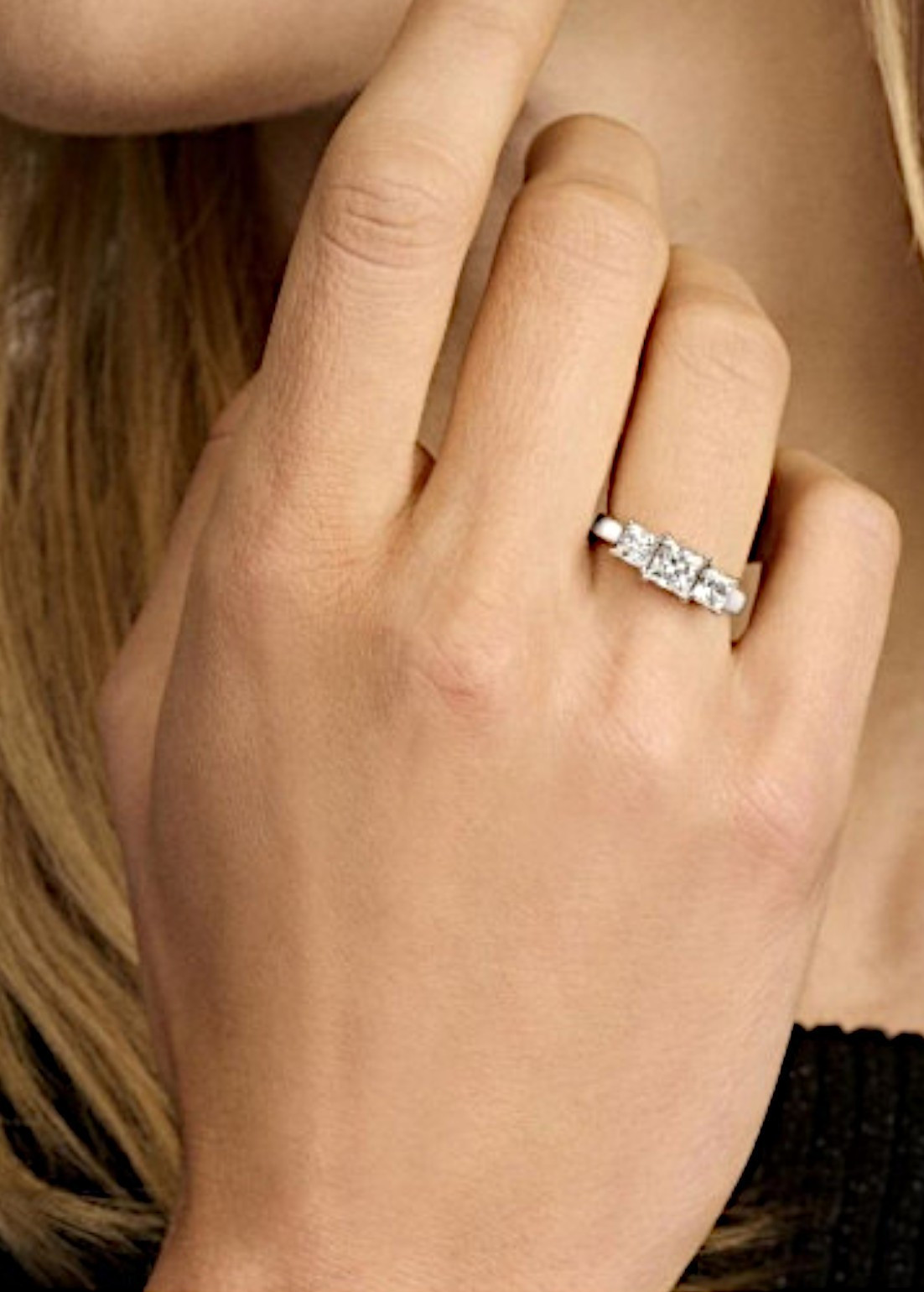 14K Yellow Gold IGI Certified Lab Grown Diamond Engagement Ring Princess 3.00 Ct