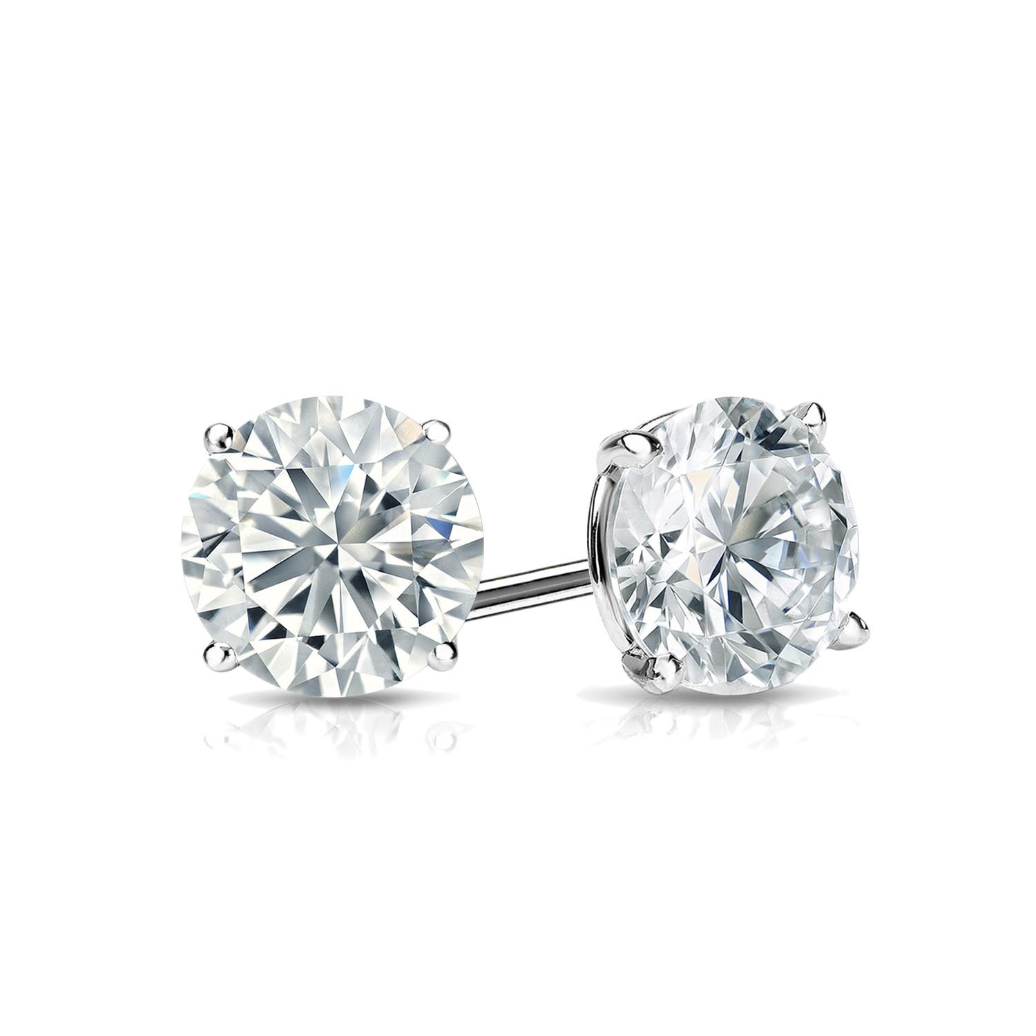 18k White Gold 2.04 Carat Stud Earrings
