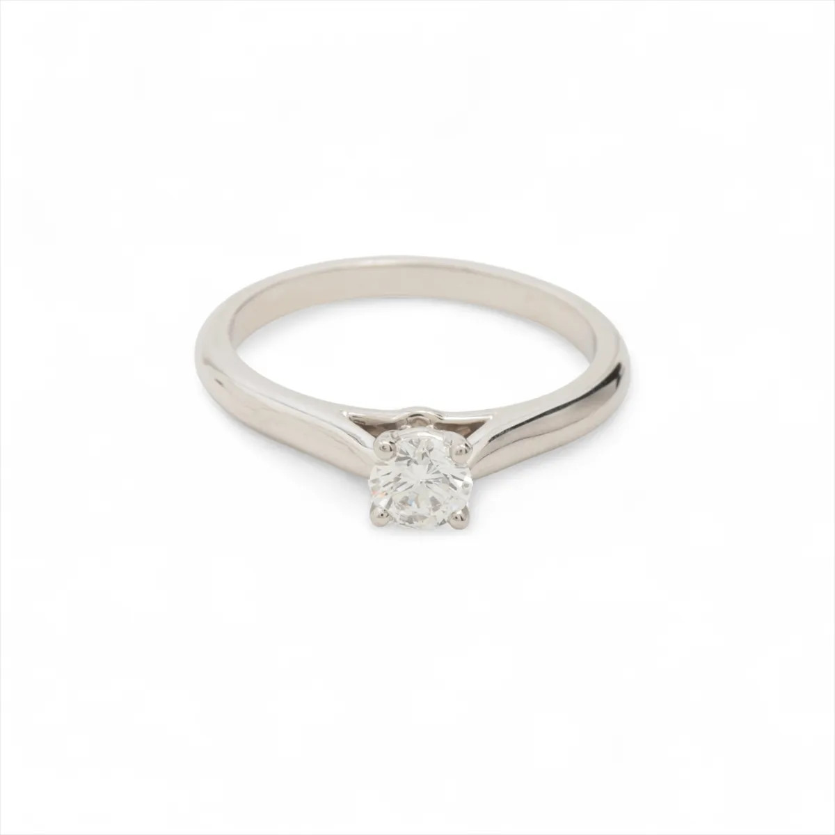 Cartier Solitaire 1895 diamond Ring Pt950 3.2g 0.24D D VS1 3EX NONE 47 CRN41359