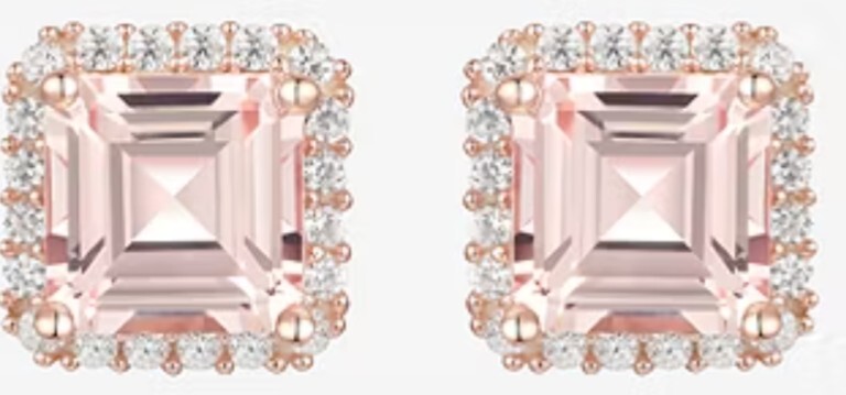 Yes Please! Champagne Sapphire 14k Rose Gold /Silver Stud Earrings😍 Lab Created
