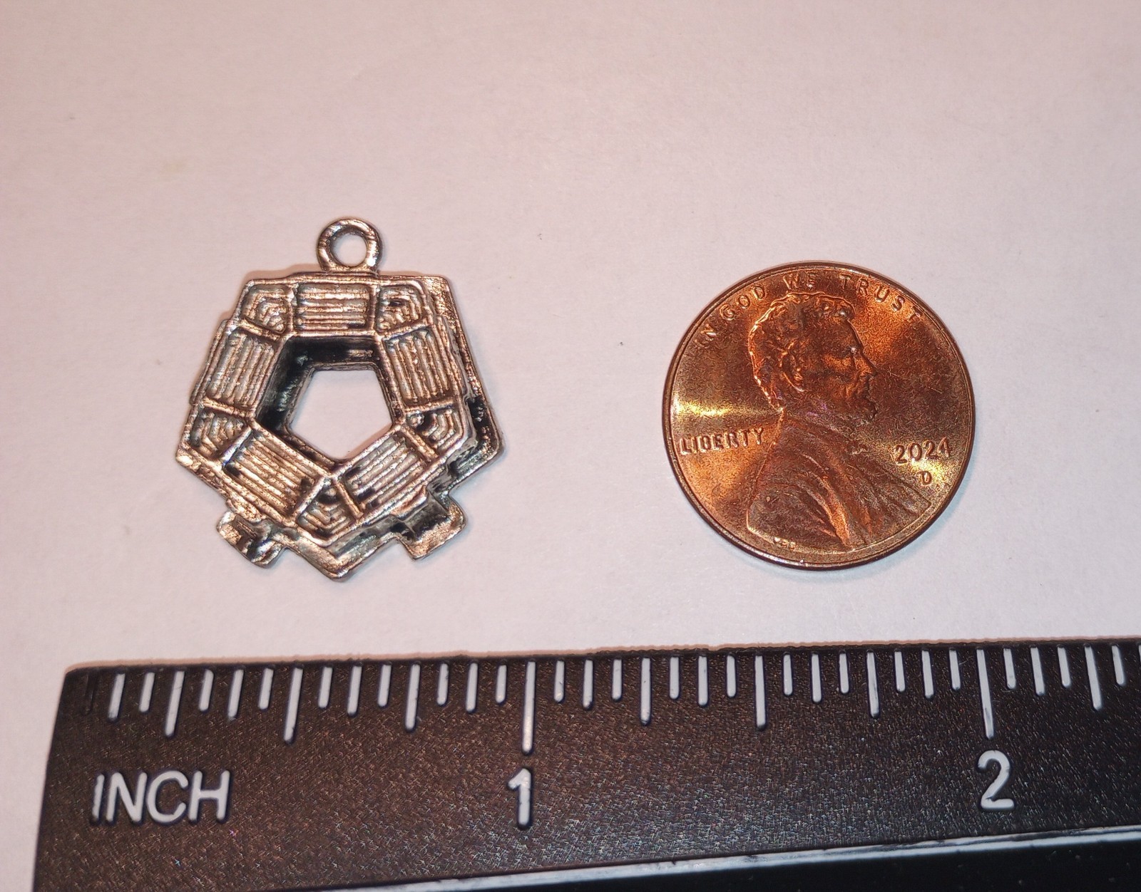 Vintage Sterling Silver United States PENTAGON Washington DC Bracelet Charm 925