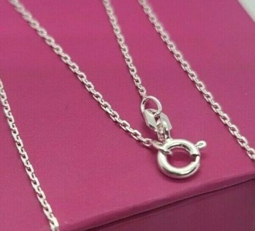 925 Sterling Silver Very Thin Fine Boston Link Chain Necklace 1mm 16″ 18″ 24″