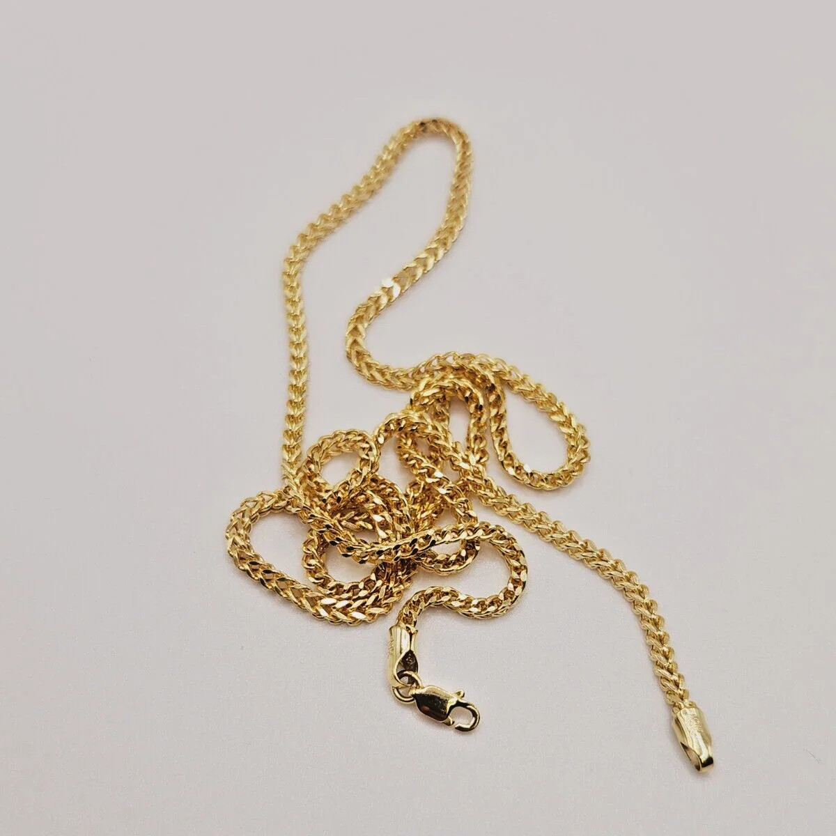 10K Yellow Gold Franco Chain Hollow 22.0 Inches long x 2.44 mm x 2.05 mm