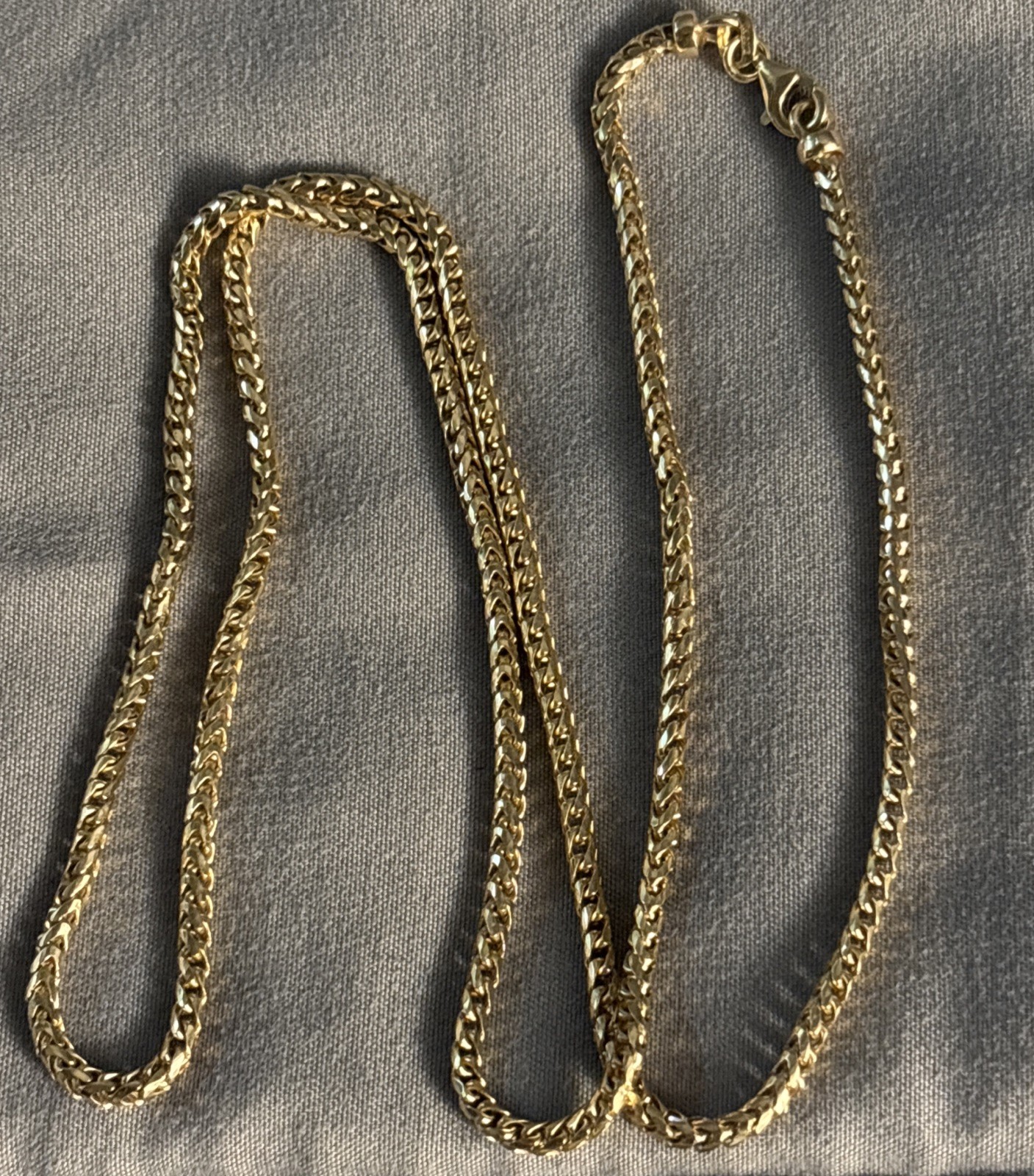 Jacoje 14K Yellow Gold Diamond Cut Franco Chain 2.5mm 24 Inch 21.7 Grams
